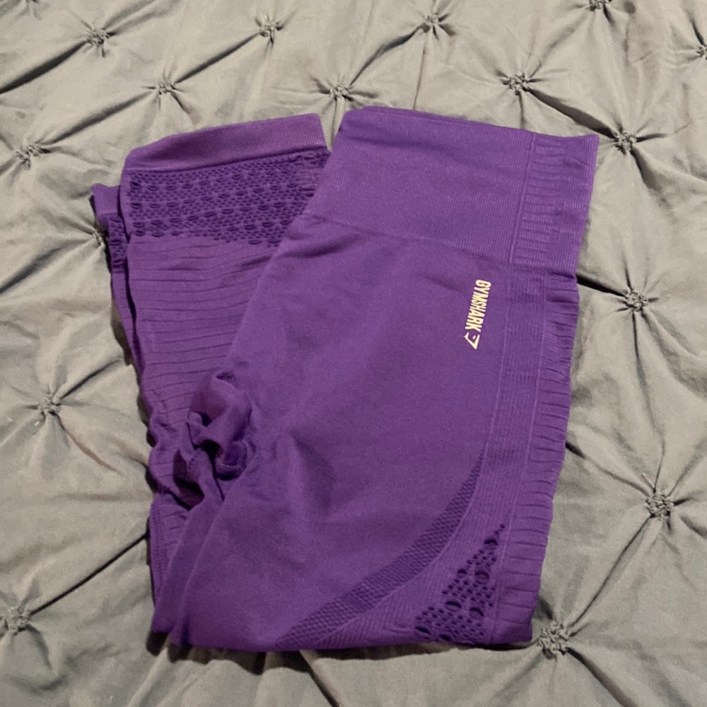 Gymshark Energy Seamless Cropped Leggings Indigo